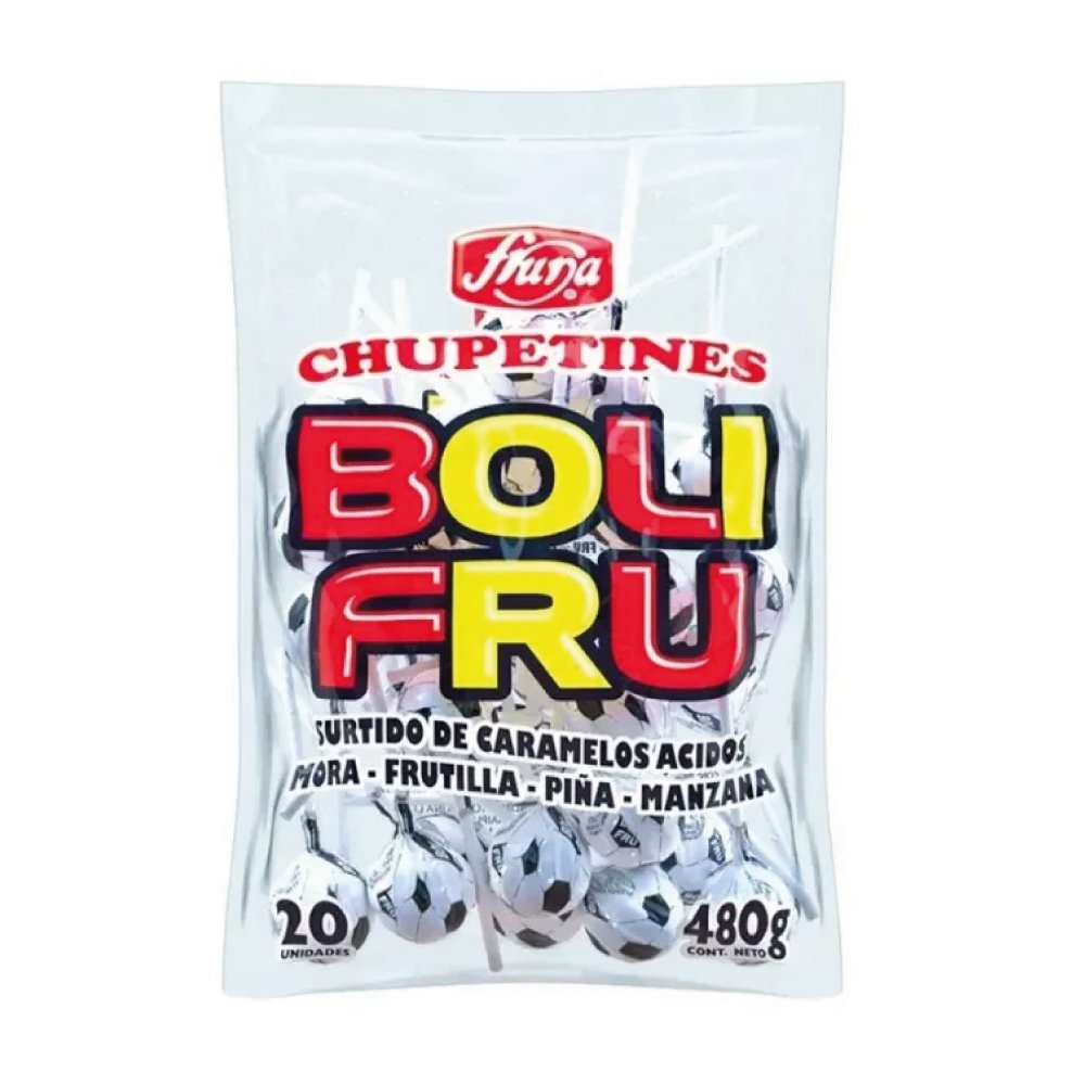 Chupetines Futbol, Surtido sabores, 20 u. por bolsa