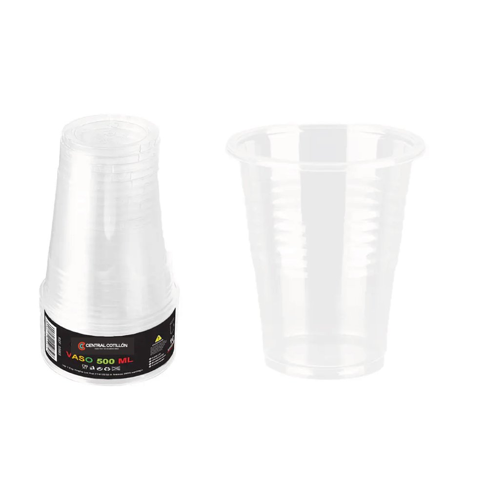 Vasos transparentes 500 ml, 10 u.