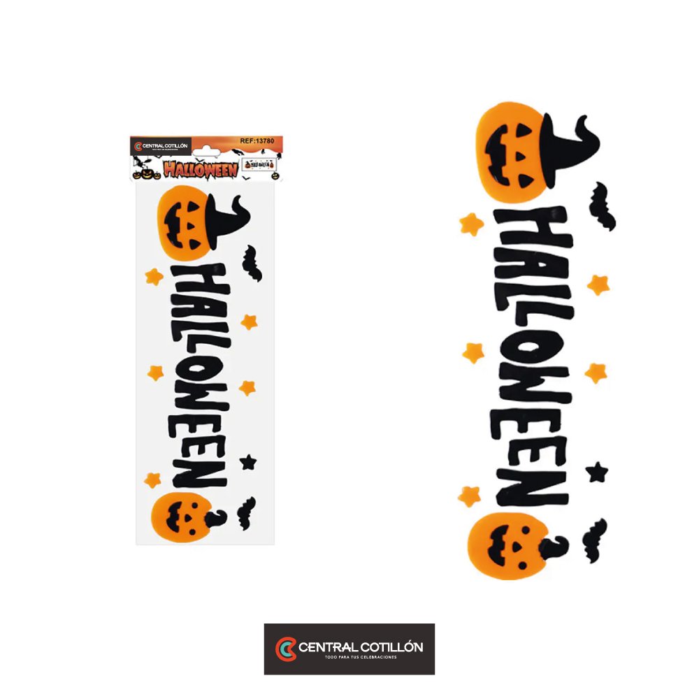 Adorno Frase Halloween 17.5x42 cms