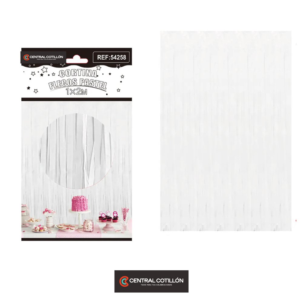 Cortina macaron blanca 1m x 2m 1 pcs