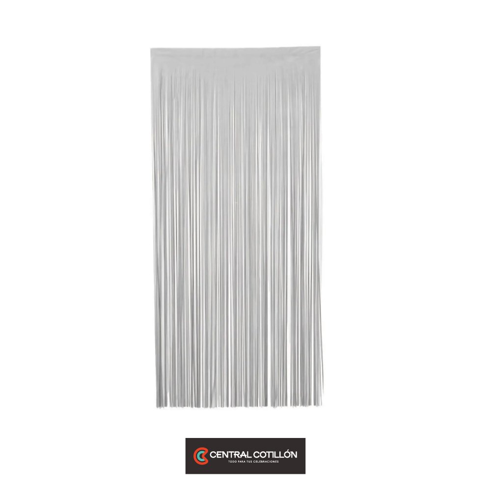 Cortina metalica mate plateada, 2x1 mts