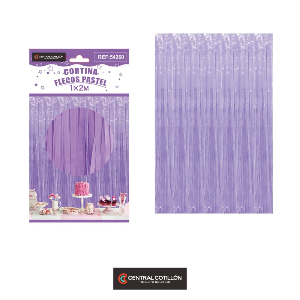 Cortina macaron morada 1m x 2m 1 pcs