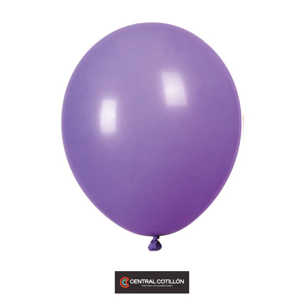 Globos de latex Morado 23 cms, 25 Un.