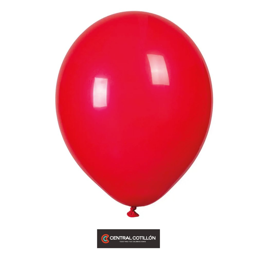 Globos de latex rojo 23 cms, 100 Un.