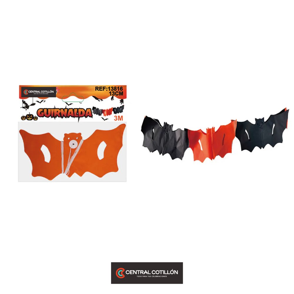 Guirnalda Halloween murciélago 3 mts