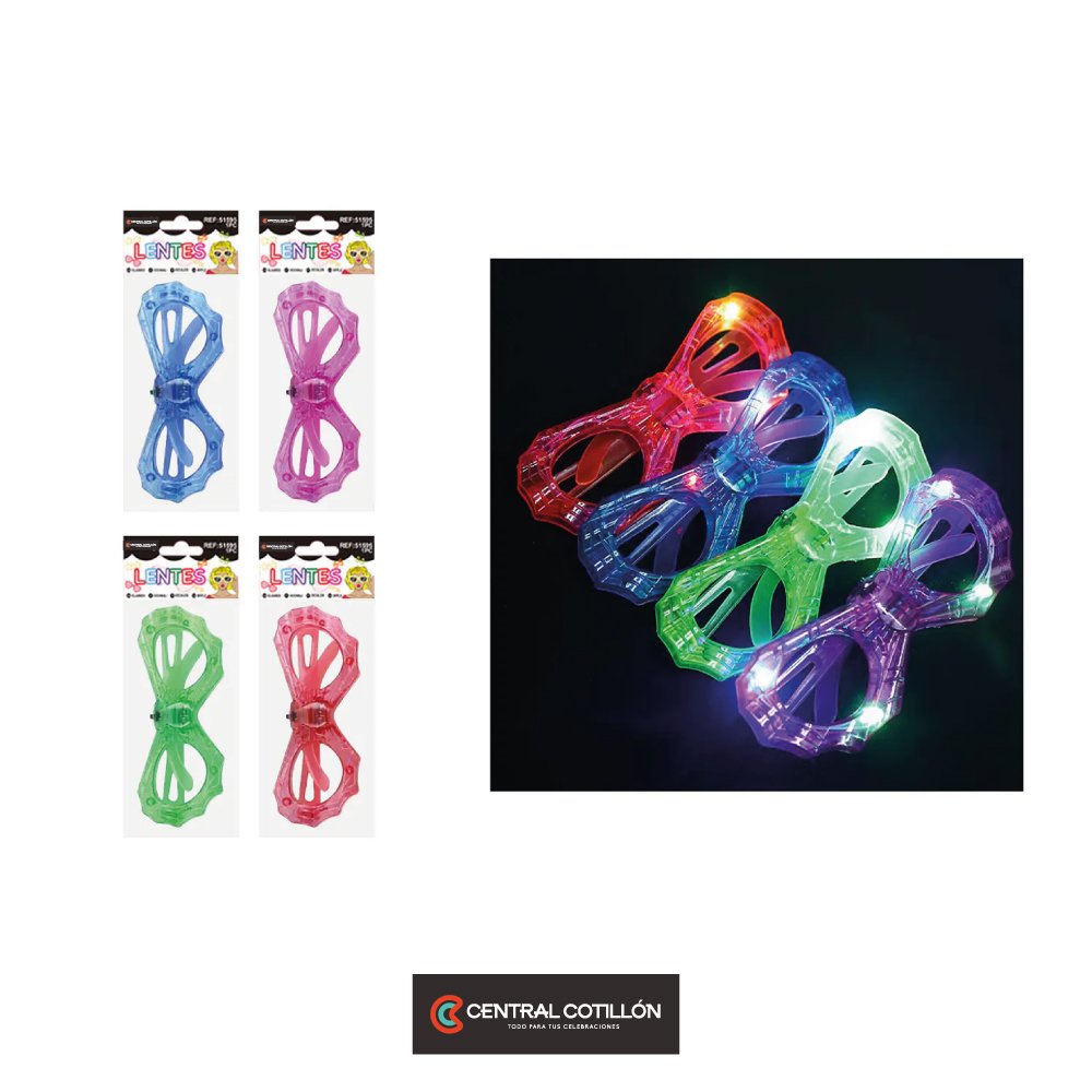 Lentes de fiestas con forma de alas 6 luces Color Aleatorio