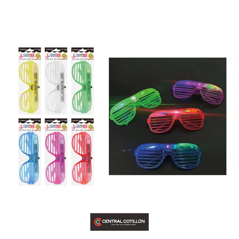 Lentes de fiestas con 3 luces Color Aleatorio