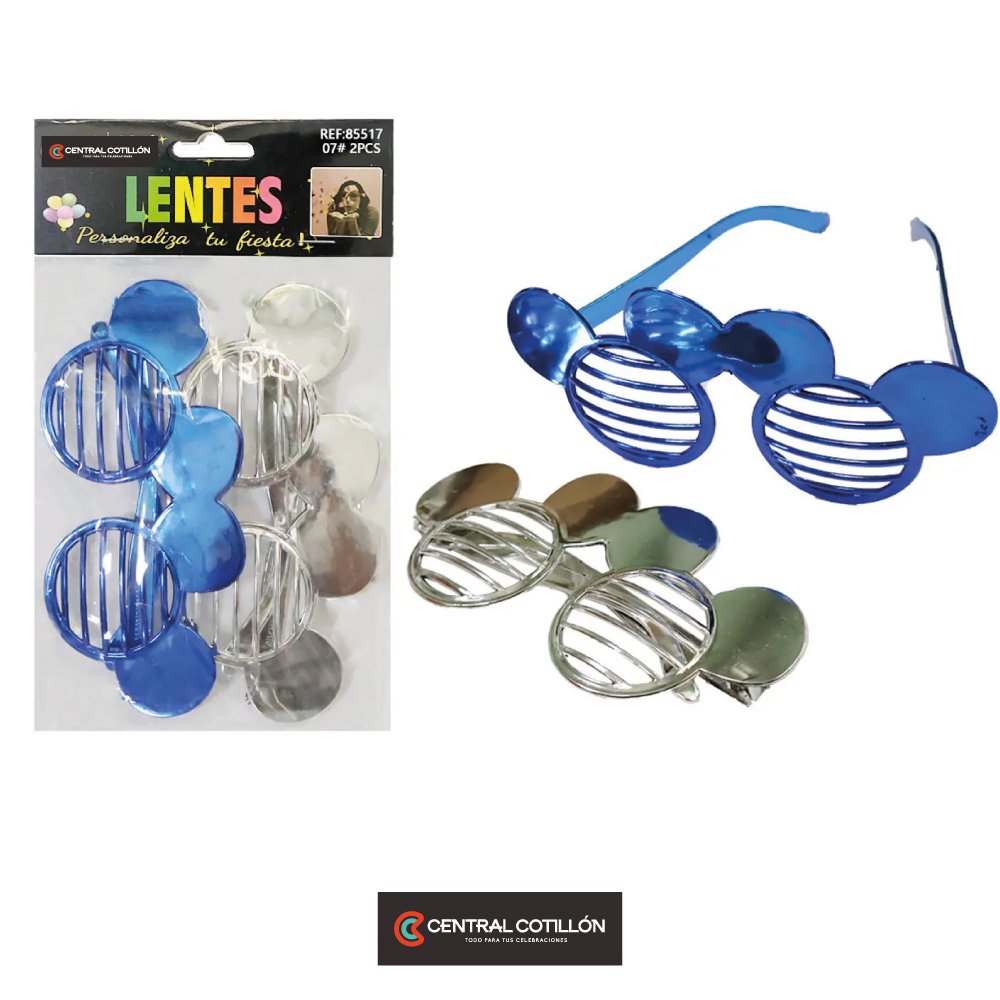 Lentes mickey para fiestas color aleatorio 2 pcs