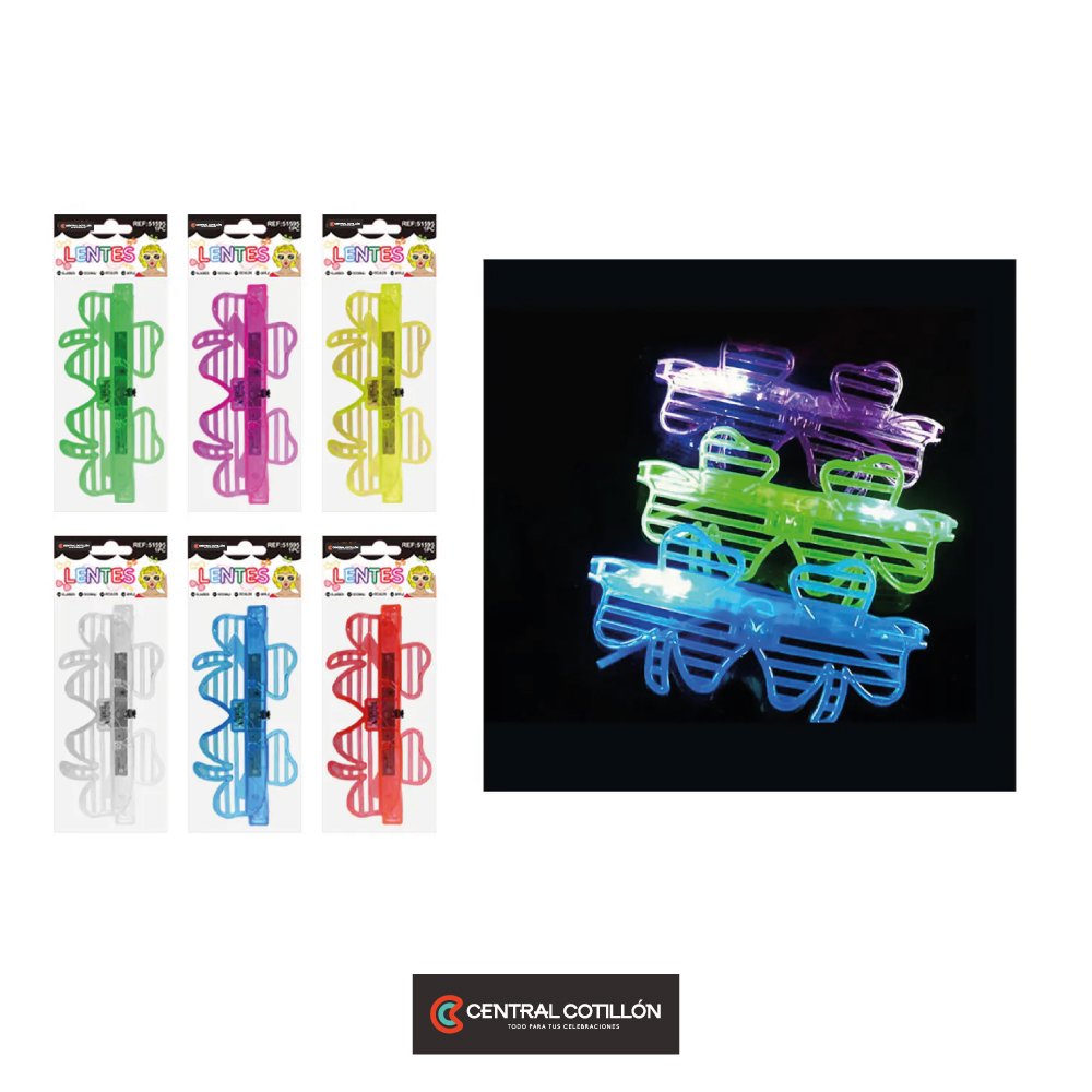 Lentes de fiestas con forma de trébol 3 luces Color Aleatorio